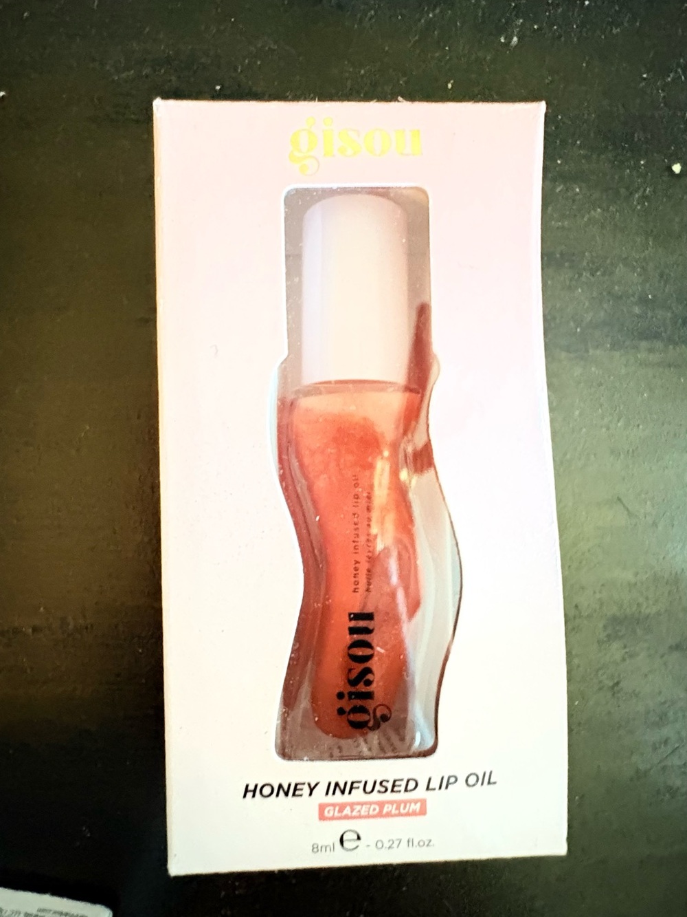 Glossier Honey Infused Lip Oil in Glazed Plum - Sheer Pink